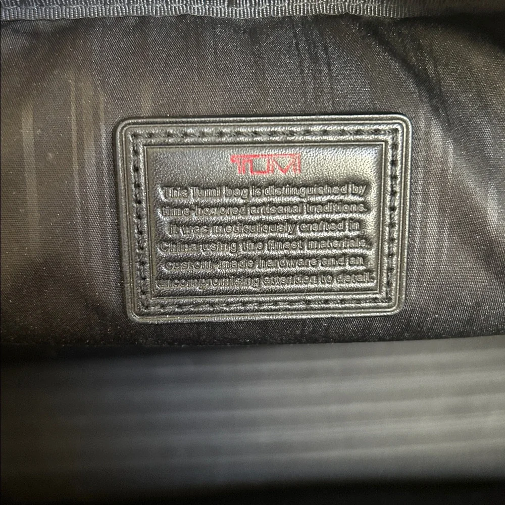 Tumi Alpha Deluxe Leather Rolling Briefcase With KAV Monogram - Picture 9 of 11